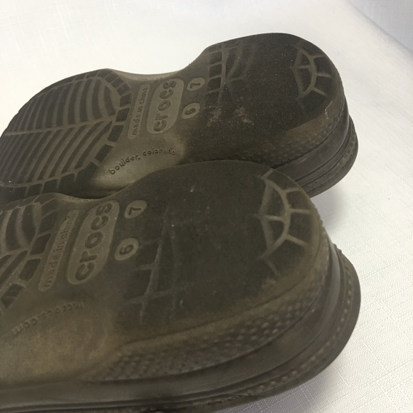 Toddler Crocs Classic Clog Chocolate Brown Sz 6/7 - Picture 8 of 8